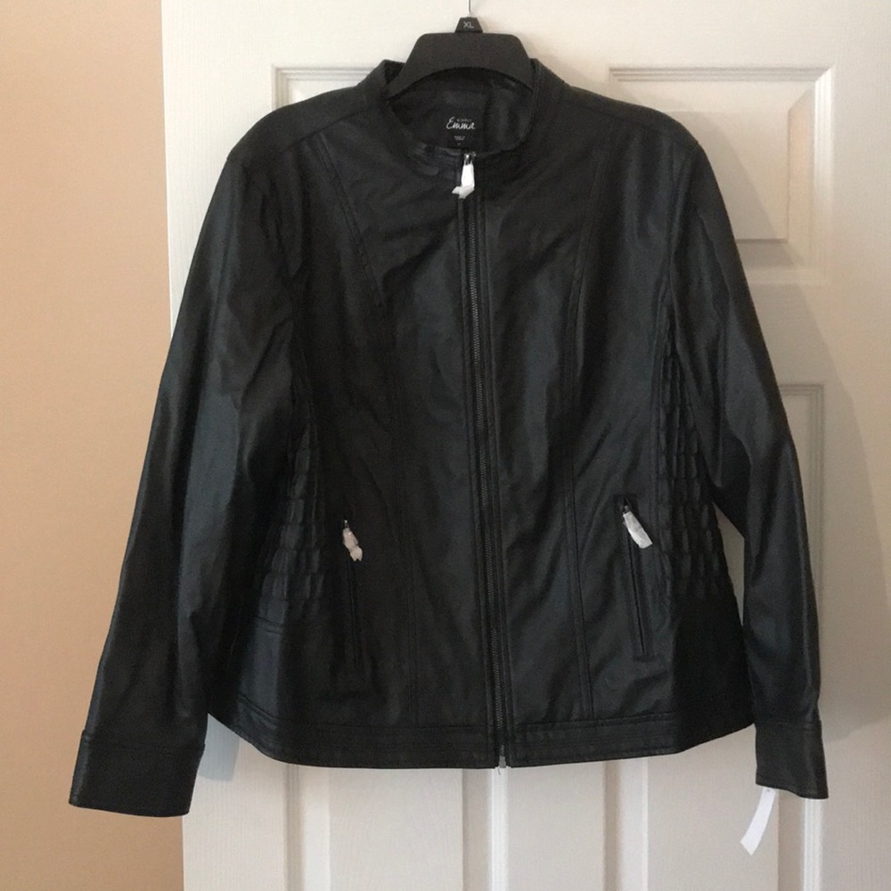 NWT Black Simply Emma Moto jacket